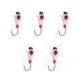 thumbnail image 1 of Ice Fishing Jigs, Bright Color Ice Fishing Hooks 5 Pcs Lightweight  For Saltwater, 1 of 8