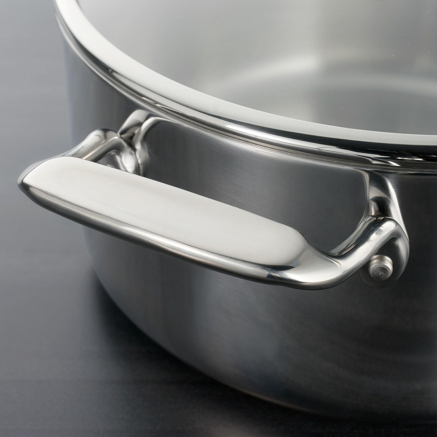 Jeu de batterie de cuisine Tramontina à 12 pièces en acier inoxydable 3-Plis avec couvercles en verre