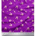 thumbnail image 1 of Soimoi Tissu de Canard de Coton Feuilles & Magnolia Imprimé Floral 1 Yard 56 Inch Wide, 1 of 5