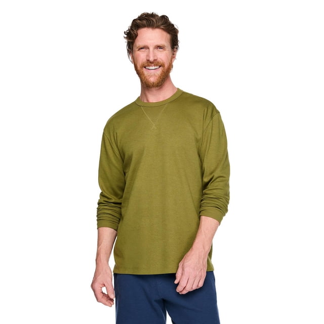 George Men's Long-Sleeve Textured T-Shirt