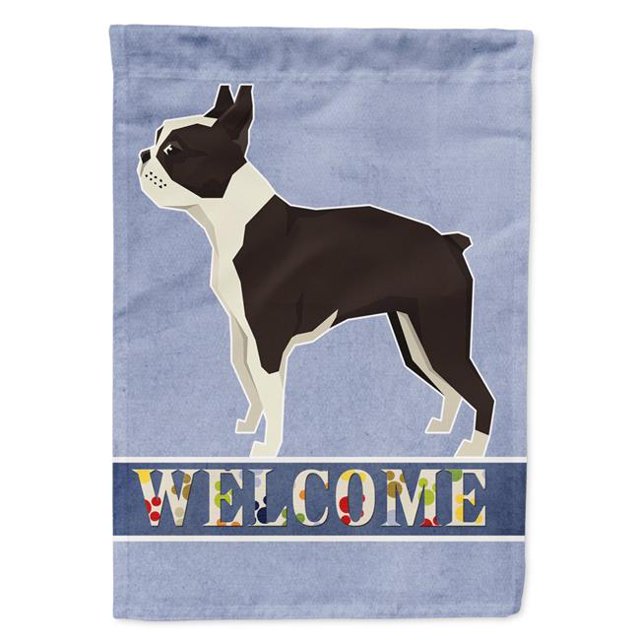 Carolines Treasures CK3584CHF Boston Terrier Welcome Flag Canvas House Size