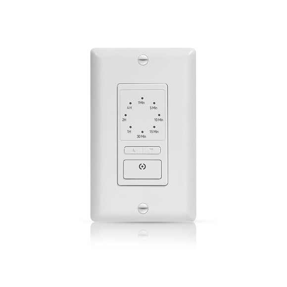 ECOELER Countdown Timer Switch, 1-5-10-20-30-60 Min, 2-4 Hour, in-Wall Timer Switch with Constant On Mode for Bathroom Fans and Lights, Neutral Wire Required, ETL Listed, White