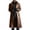 01-Brown, variant on Men's Long Trench Coat Fashion Casual Turndown Collar Long Sleeve Windbreaker Solid Color Button Warm Coat Black XL
