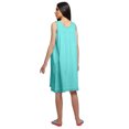 thumbnail image 4 of Moomaya Robe de Nuit Trapèze Unie Sans Manches pour Femme en Coton, 4 of 6