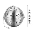 thumbnail image 2 of Vrorvz Stainless Steel Tea Infuser Ball Mesh Strainer with Extended Hook Chain for Loose Leaf Tea Spices Easy Clean Rust Free Long Lasting Tea Filter Steeper for Hot Iced Tea, 2 of 2