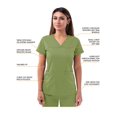 thumbnail image 3 of Adar Pro Movement Booster Scrub Set For Women - Sweetheart V-Neck Scrub Top & Yoga Jogger Scrub Pants, 3 of 7