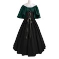 thumbnail image 4 of UPPADA Robes de Foire Renaissance pour Femmes, Robes Médiévales Irlandaises Traditionnelles Grande Taille, Robe à Volants, Corset, Robe Rétro de Cosplay, 4 of 5