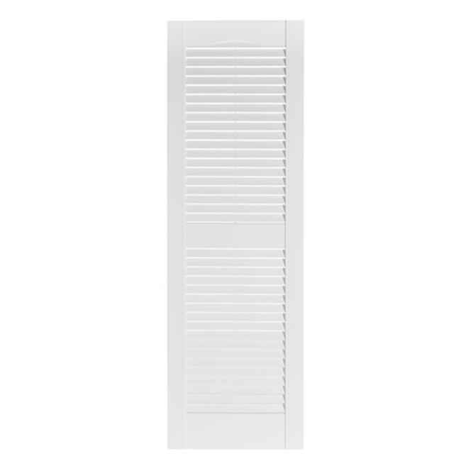 Premier Louver Exterior Decorative Shutter, White - 15 x 71 in.
