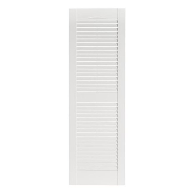 Premier Louver Exterior Decorative Shutter, White - 15 x 71 in.