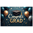 thumbnail image 1 of Graduation Party Supplies Congrats Grad Banner Backdrop Background with Balloons and Confetti Decorations for Graduation Ceremony Celebration Classroom Event, 1 of 4