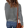 thumbnail image 2 of Innerwin Sweater Solid Color Ladies Jumper Tops Chic Long Sleeve Casual Knitted Sweaters Grey S, 2 of 3
