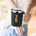 thumbnail image 2 of Tasse à Double Couche en Acier Inoxydable / Gobelet d'Eau Isolé sous Vide 304 avec Poignée / Gobelet Réutilisable Étanche avec Couvercle et Ouverture pour Paille / 16oz (480ml) / pour Café Thé Boissons / Usage Maison Bureau, 2 of 6