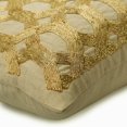 thumbnail image 2 of The HomeCentric Decorative Beige & Gold 12"x20" (30x50 cm) Lumbar Pillow Covers, Linen Lattice, Trellis & Beaded Rectangle Pillow Covers, Geometric Pattern Modern Style - Golden Lattice Glow, 2 of 3