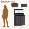 thumbnail image 2 of Commode Intelligente à 11 Tiroirs en Tissu avec Station de Recharge Intégrée, Recharge Sans Fil et Lumières DEL RVB, Conception Industrielle Anti-Basculement, Armoire de Rangement pour Chambre en Plusieurs Couleurs, 2 of 8