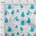 thumbnail image 2 of oneOone Rayon Medium Blue Fabric Kawai Sewing Craft Projects Fabric Prints By Yard 56 Inch Wide, 2 of 5