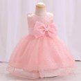 thumbnail image 2 of Penkiiy Robe Sans Manches en Dentelle avec Nœud pour Tout-Petites Filles Enfants, Robe en Tulle, Robe de Princesse, Déguisement de Princesse 2-3 Ans Rose Offre Été 2023, 2 of 9
