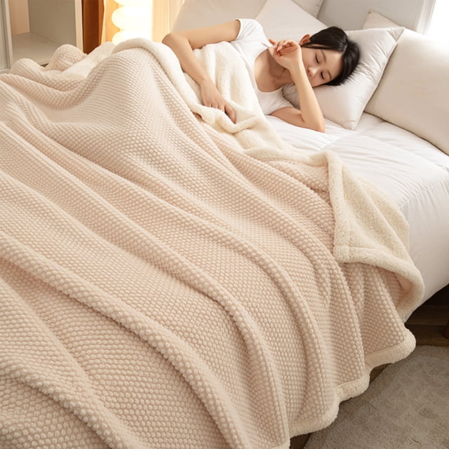 Clearance Tyidzon Fleece Blanket Super Soft Cozy Throw Blanket, Lightweight Fuzzy Comfy Textured Flannel Blanket Warm Plush Throw Blanket for Couch, Sofa, Bed
