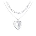 thumbnail image 1 of Layering Necklace with Locket and Paperclip Chain, 1 of 4