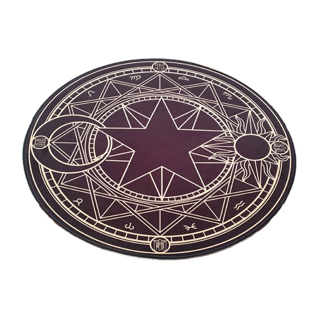Transemion 1/2/3/5 Polyester Cartoon Room Rug - Odorless Hypoallergenic Non-skid Particles Skin-friendly Round Carpet Yellow Line Starts 60cm 1 Pc
