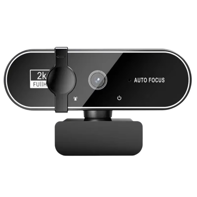 Webcam Video Camera Autofocus Streaming Web Cam with Microphone Full HD Webcams for PC Computer Laptop 2K,1 x Webcam,Black