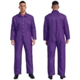 thumbnail image 1 of TiaoBug Combinaison une Pièce Unisexe pour Hommes à Manches Longues, Uniforme Salopette Violet 3TG, 1 of 6