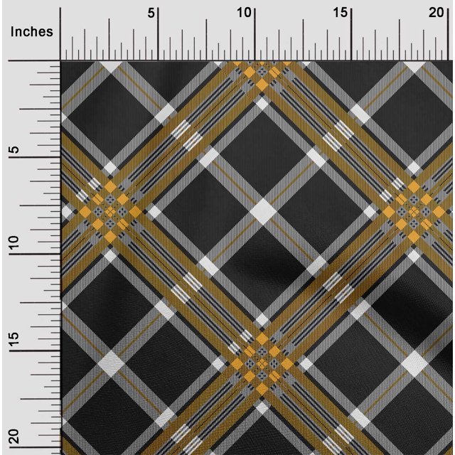 oneOone Cotton Flex Fabric Tartan Check Print Fabric BTY 40 Inch Wide