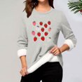 thumbnail image 1 of Heisall Chemises de Base pour Femmes Automne Hiver Imprimé Floral Col Rond Manches Longues Épaissies Polaire Teddy Shearling Chaud Ajusté Hauts Thermiques pour Usage Quotidien par Temps Froid, 1 of 3