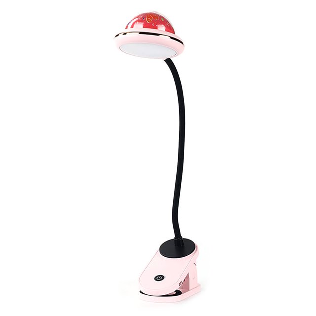 YOPTOP Night Light Wireless USB Rechargeable LED Starry Sky Projection Desk Clip Reading Lamp for Laptop,pinksmallclip