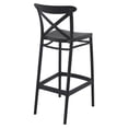 thumbnail image 3 of Compamia Cross Tabouret de Bar Contemporain en Résine pour Intérieur et Extérieur - Ensemble de 1, Noir, 3 of 6
