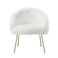 thumbnail image 2 of Inspired Home Elsa Chaise d'Appoint en Fausse Fourrure, 2 of 9
