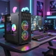 thumbnail image 5 of STGAubron Gaming PC Computer Desktop, Radeon RX 560 4G, Intel Core i7 8th up to 4.1GHz, 16G DDR4, 512GB SSD, WiFi 6, BT 5.2, RGB Fan x2, Windows 11 Home, 5 of 5