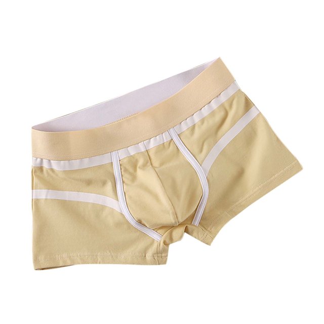 DPTALR Men's Solid Color Boxer Large Size Mid Waist Boxer Briefs