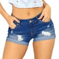 thumbnail image 1 of Teissuly Shorts d'Été Rabais Mode Femmes Poche Jeans Unis Pantalons Femme Trou Bas Shorts Décontractés, 1 of 9