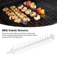 thumbnail image 4 of Brochettes Réutilisables en Acier Inoxydable à Double Brochettes Plates pour Cuisine Camping, 4 of 7