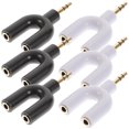 thumbnail image 1 of 6pcs U Shape 3.5mm Headphone Adapter Y Splitter 1 To 2 Headphone Splitter, 1 of 8