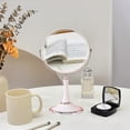 thumbnail image 4 of Dvkptbk Adjustable Normal Three Timesmagnification Double-Sided Makeup Mirror 360Rotation Folding Portable Desk Vanity Mirror with Stand Shower Shaving Cosmetic Mirror Makeup Mirror Home Decor, 4 of 8