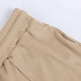 thumbnail image 4 of Yuyuzo Womens Ribbed Knit Pants Wide Leg Casual Loose Drawstring High Waisted Solid Trousers with Pocket, 4 of 6