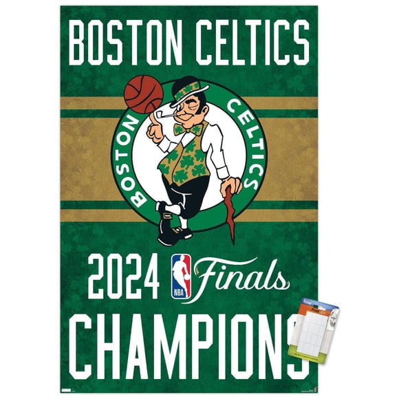 NBA Boston Celtics - 2024 NBA Finals Team Logo Wall Poster, 22.375" x 34" Framed