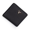 thumbnail image 1 of mmirethe Women Short Mini Wallet Chic Deer Button Purse Solid Color Soft Leather Handbag Cash Photo Card Holder Large Capacity Black, 1 of 6