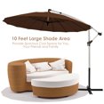 thumbnail image 4 of Gymax Parasol Suspendu Déporté de Patio 10 Pi avec Inclinaison Réglable, Beige, 4 of 10
