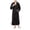 Black, variant on Mens Hooded Robe Plush Shawl Collar Kimono Bathrobe Soft Warm Flannel Fleece Spa Robes Housecoat Pajamas