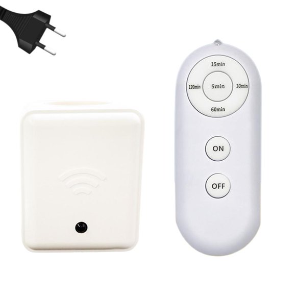 E27 Smart Remote Control Lamp Holder Socket, Wireless Plug-in Light Adapter with Timer for LED Bulbs, On/Off Switch for Home Bedroom Lighting
