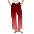 thumbnail image 2 of Pisexur Pantalon de Pyjama pour Femmes Doux Confortable Bas de Détente et de Nuit pour Femmes Rouge #02,TG, 2 of 8
