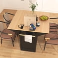thumbnail image 2 of Modern Large Kitchen Island with 2 Drop Leaf, Rolling Kitchen Cart on 5 Wheels with Power Outlet, Folding Storage Dining Table for Kitchen, Dining Room (Black/Folding), 2 of 9