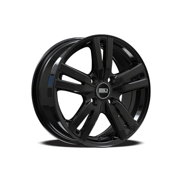 4 x jantes Euro Design Ottano en alliage Noir brillant de 16x6.5 pouces