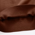 thumbnail image 4 of SERTG Child and Child Sweater Kids Fall Solid Color Plaid Kids Crew Neck Soft Knit Pullover Tops Winter Long Sleeve Round Neck Sweaters(Brown#1,8-9 Years), 4 of 5