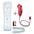 thumbnail image 1 of Official Nintendo Wii/Wii U Remote Plus Controller (White) and Nunchuk (Red) Combo Bundle Set (Bulk Packaging), 1 of 2