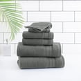 thumbnail image 1 of hometrends Solid Bath Towel 6-Piece Set, Charcoal, 1 of 5