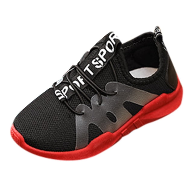 Chaussures de Course pour Filles Enfants Garçons Filles Style Sport Lettre Chaussures Décontractées en Maille Chaussures Bébé Filles Chaussures Bébé Garçons