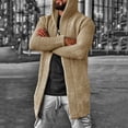 thumbnail image 1 of Lekwk Sweater Cardigan for Men Long Sleeve Midi Length Cardigans Casual Loose Plus Size Sweater Jacket Fall Winter Solid Color Warm Sweaters, 1 of 4